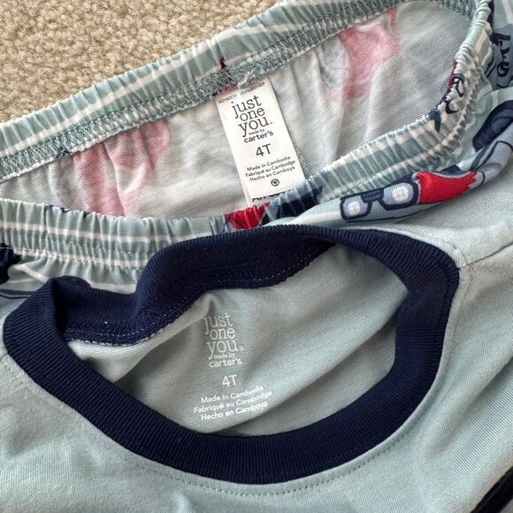 Carters Just For You Toddler Boys Pajama Set 4T - Picture 2 of 4